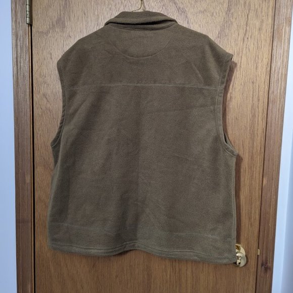 Cabela's Mens Or Womens Brown Fleece Full Zipper Vest - Picture 2 of 3